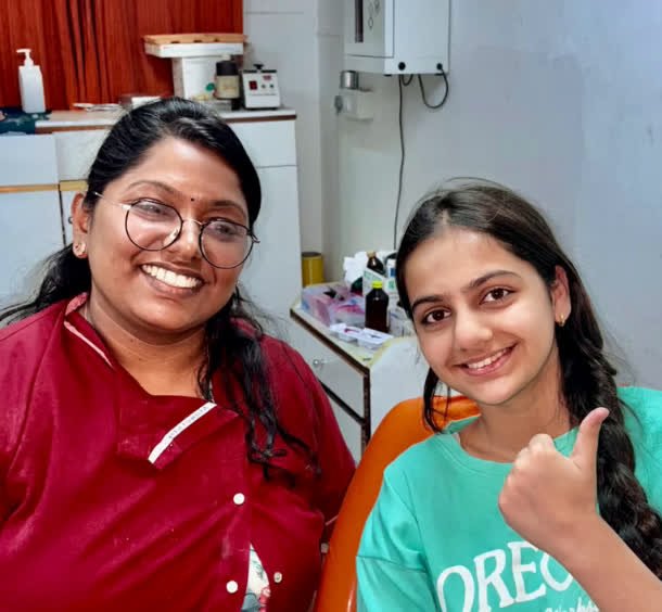 Dr. Priyanka with a young patient