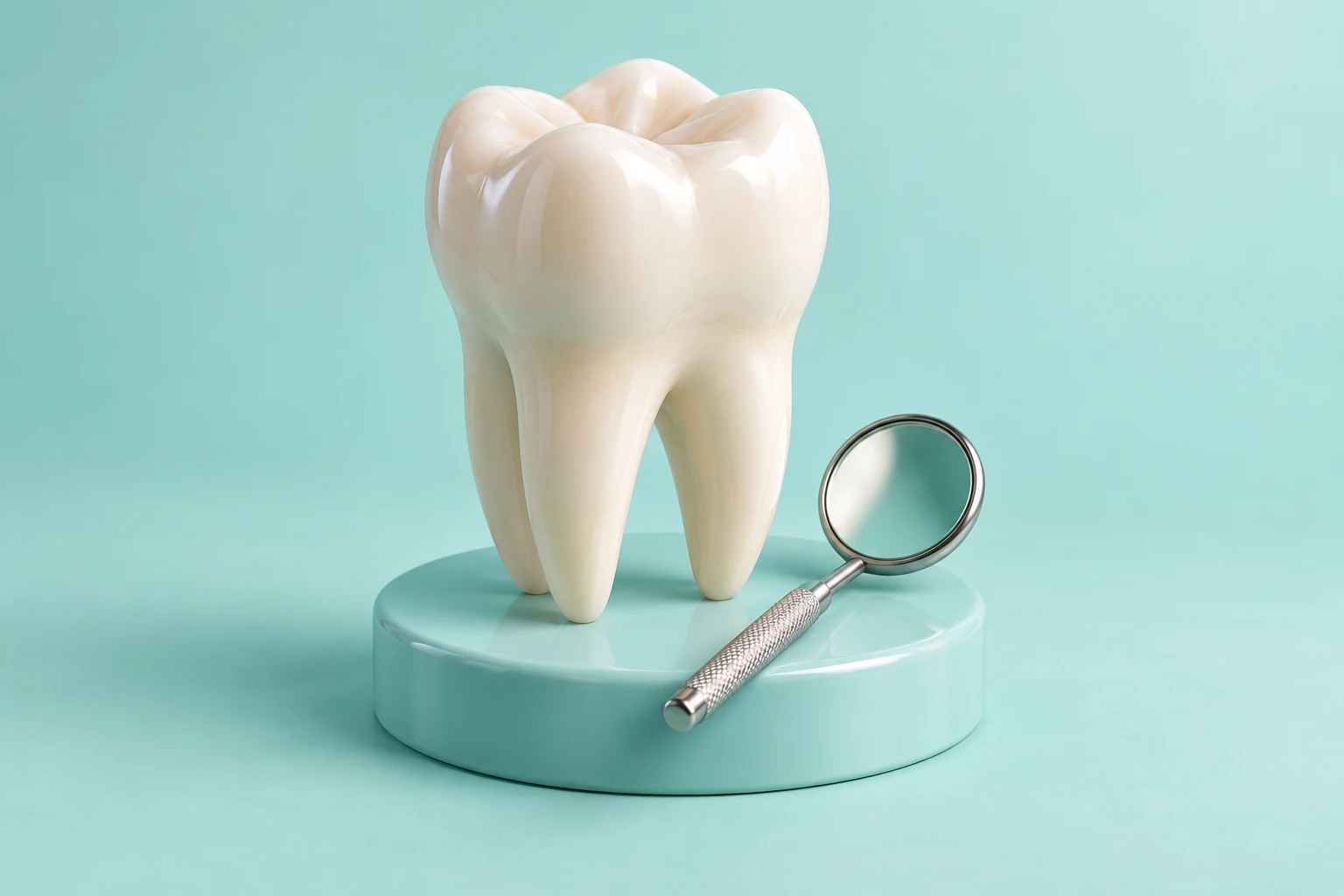 Illustration of root canal & extraction care using a dental model